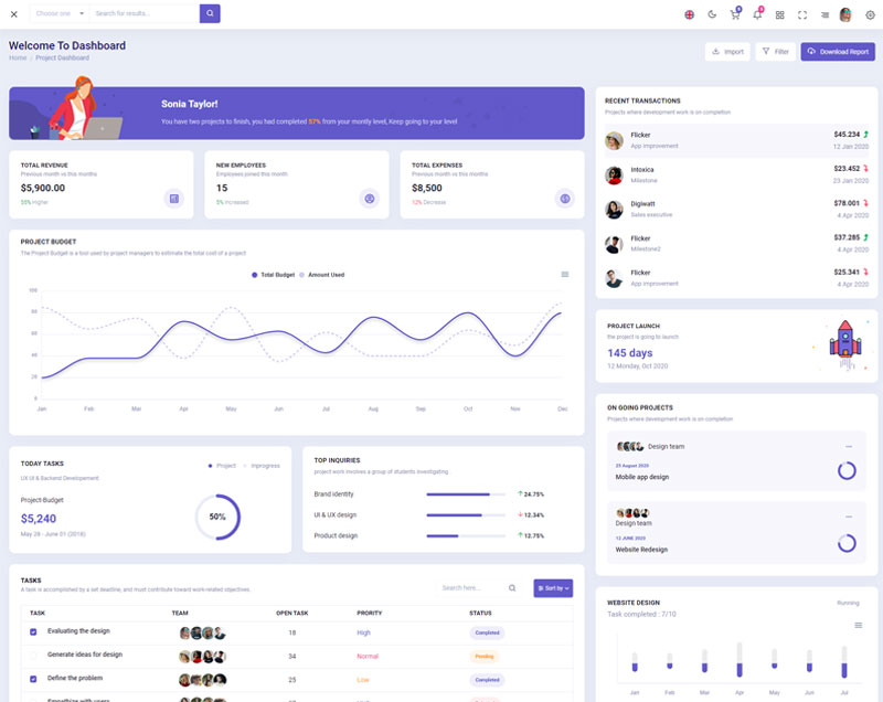 Spruha Vue 3 Admin & Dashboard Template